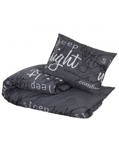 Set Copripiumino Nero 155x220 cm in Cotone