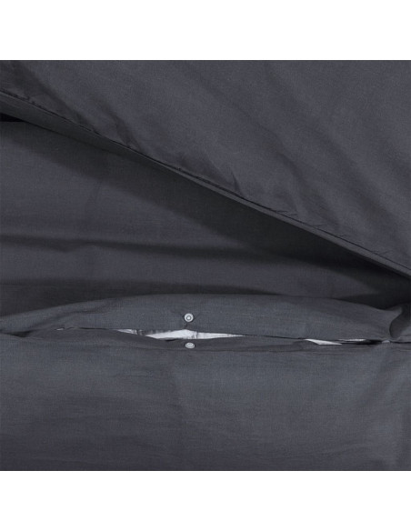 Set Copripiumino Nero 155x220 cm in Cotone