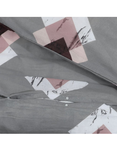 Set Copripiumino Grigio 260x240 cm in Cotone