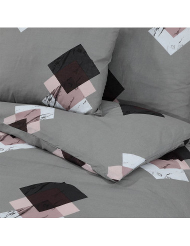 Set Copripiumino Grigio 260x240 cm in Cotone