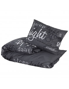 Set Copripiumino Nero 240x220 cm in Cotone 2