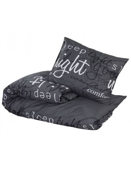 Set Copripiumino Nero 240x220 cm in Cotone
