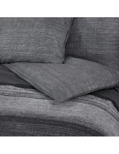 Set Copripiumino Grigio Scuro 140x200 cm in Cotone
