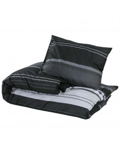 Set Copripiumino Nero e Bianco 240x220 cm in Cotone 2