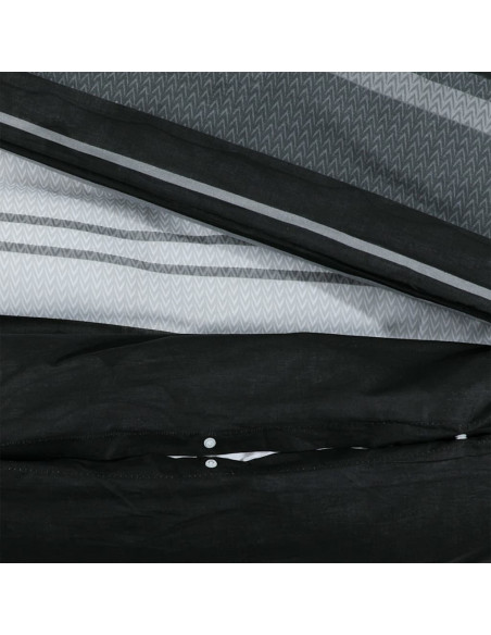 Set Copripiumino Nero e Bianco 240x220 cm in Cotone