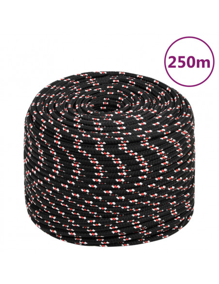 Corda da Lavoro Nera 8 mm 250 m in Polipropilene