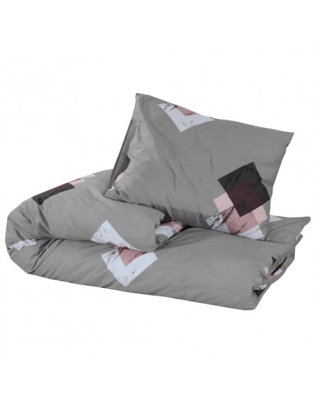 Set Copripiumino Grigio 225x220 cm in Cotone