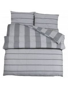 Set Copripiumino Grigio 220x240 cm in Cotone