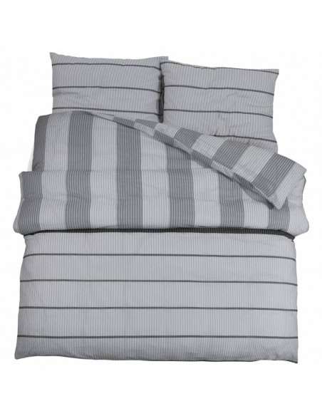 Set Copripiumino Grigio 220x240 cm in Cotone
