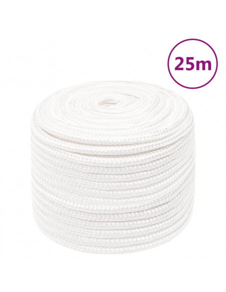 Corda Nautica Completamente Bianca 12 mm 25 m in Polipropilene