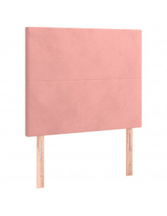 Giroletto a Molle con Materasso Rosa 90x200 cm in Velluto