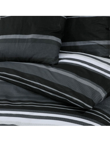 Set Copripiumino Nero e Bianco 225x220 cm in Cotone