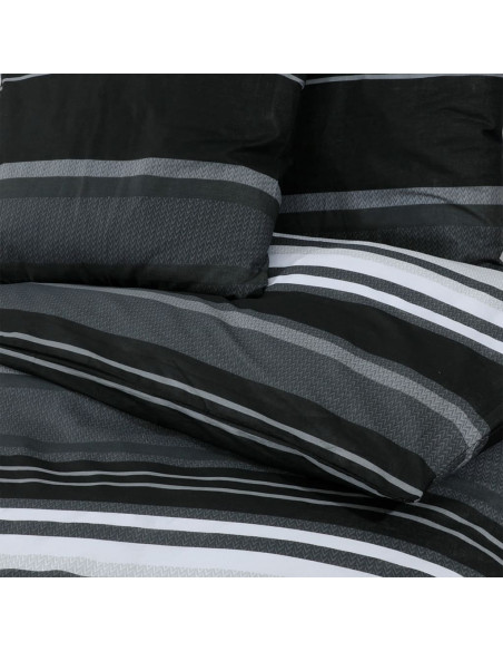 Set Copripiumino Nero e Bianco 225x220 cm in Cotone