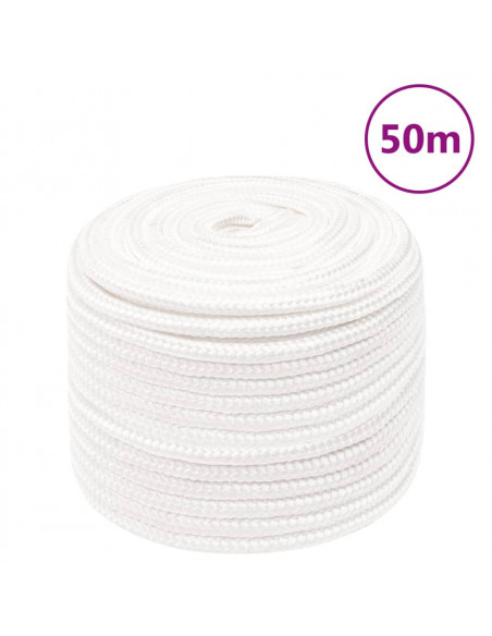 Corda Nautica Completamente Bianca 12 mm 50 m in Polipropilene