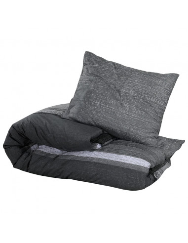 Set Copripiumino Grigio Scuro 200x200 cm in Cotone