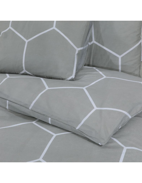 Set Copripiumino Grigio 220x240 cm in Cotone