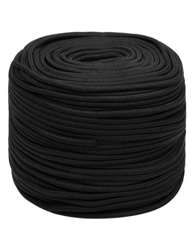Corda Nautica Completamente Nera 8 mm 250 m in Polipropilene