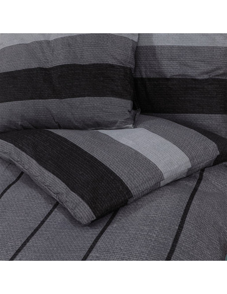 Set Copripiumino Grigio Scuro 200x220 cm in Cotone