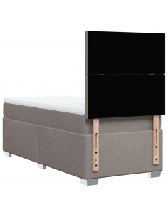 Giroletto a Molle con Materasso Tortora 100x200 cm in Tessuto