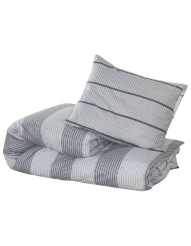 Set Copripiumino Grigio 260x240 cm in Cotone