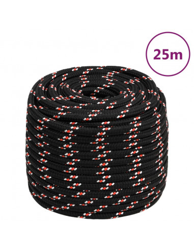 Corda Nautica Nera 16 mm 25 m in Polipropilene