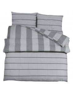 Set Copripiumino Grigio 200x200 cm in Cotone