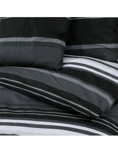 Set Copripiumino Nero e Bianco 140x200 cm in Cotone