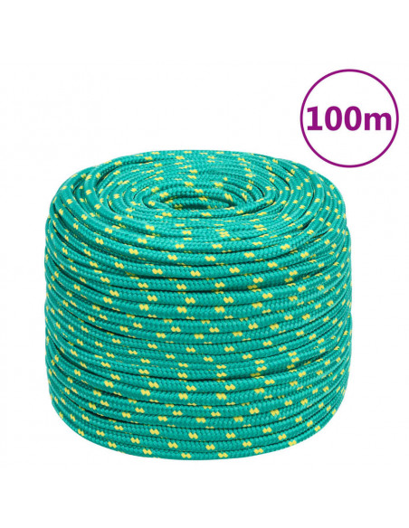 Corda Nautica Verde 6 mm 100 m in Polipropilene