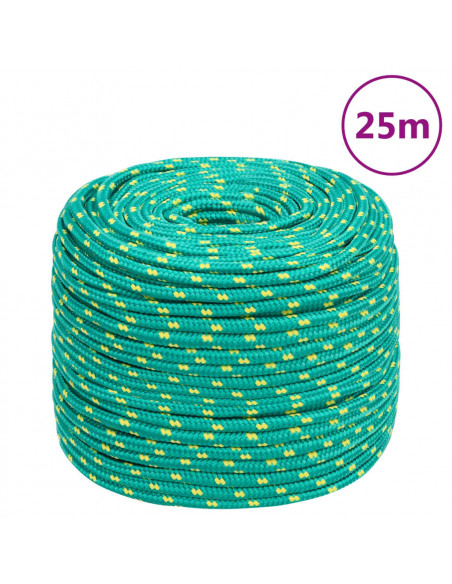 Corda Nautica Verde 6 mm 25 m in Polipropilene
