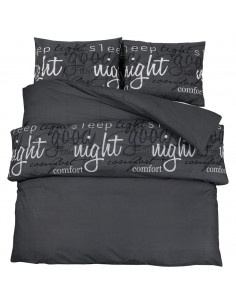 Set Copripiumino Nero 260x220 cm in Cotone