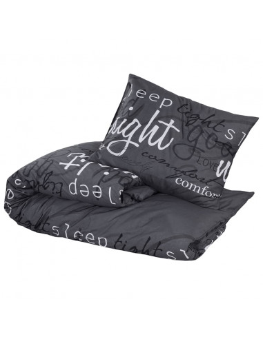 Set Copripiumino Nero 260x220 cm in Cotone