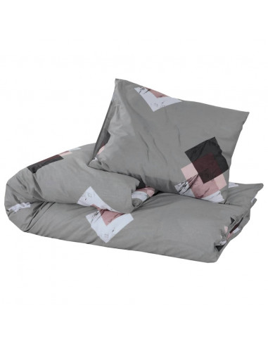Set Copripiumino Grigio 140x200 cm in Cotone