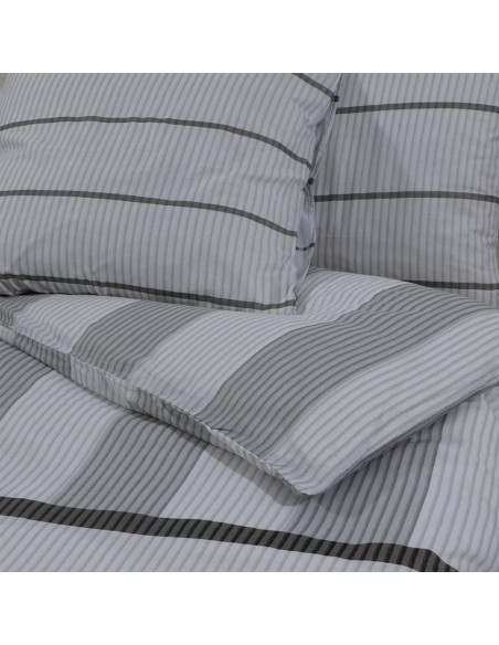 Set Copripiumino Grigio 200x200 cm in Cotone