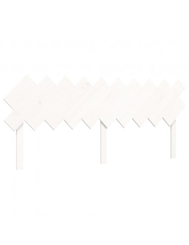 Giroletto con Testiera Bianco 200x200 cm in Legno Massello