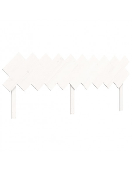 Giroletto con Testiera Bianco 200x200 cm in Legno Massello