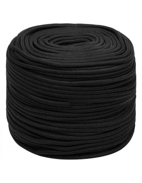 Corda Nautica Completamente Nera 8 mm 500 m in Polipropilene