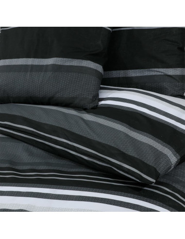 Set Copripiumino Nero e Bianco 200x200 cm in Cotone