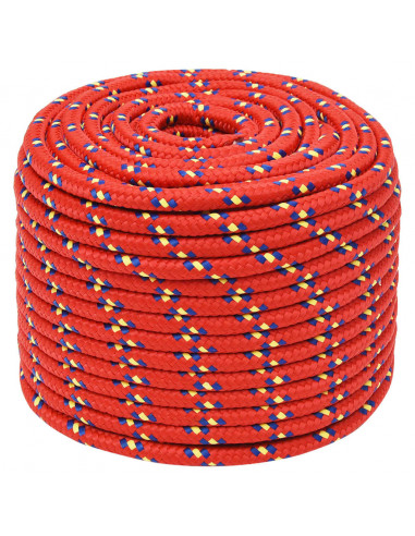Corda Nautica Rossa 12 mm 25 m in Polipropilene
