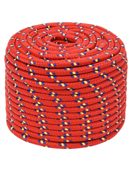 Corda Nautica Rossa 12 mm 25 m in Polipropilene