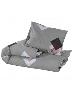 Set Copripiumino Grigio 220x240 cm in Cotone 2