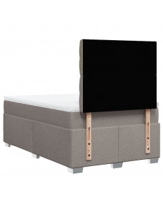 Giroletto a Molle con Materasso Tortora 120x190 cm in Tessuto