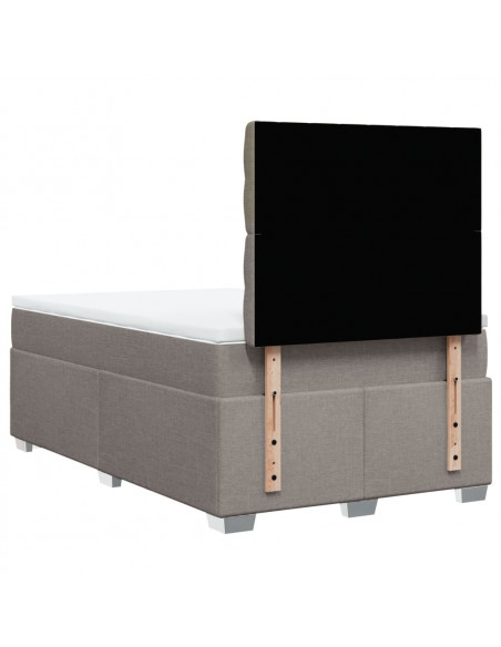 Giroletto a Molle con Materasso Tortora 120x190 cm in Tessuto