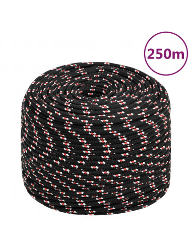 Corda da Lavoro Nera 6 mm 250 m in Polipropilene