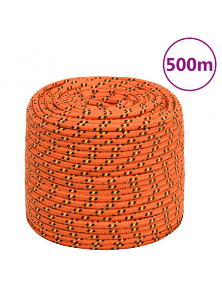 Corda Nautica Arancione 8 mm 500 m in Polipropilene