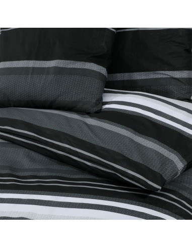 Set Copripiumino Nero e Bianco 140x200 cm in Cotone
