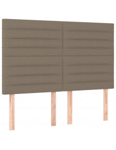 Giroletto a Molle con Materasso Tortora 140x190 cm in Tessuto