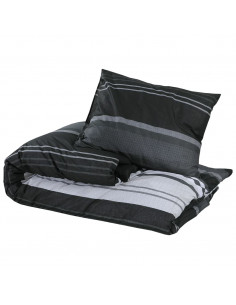 Set Copripiumino Nero e Bianco 220x240 cm in Cotone 2