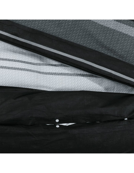 Set Copripiumino Nero e Bianco 220x240 cm in Cotone
