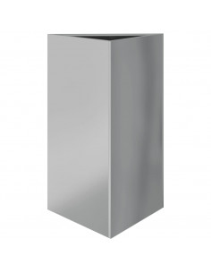 Fioriera da Giardino Triangolare 50x43x75 cm Acciaio Zincato 2