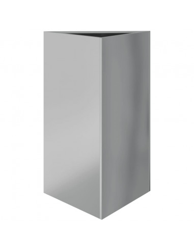 Fioriera da Giardino Triangolare 50x43x75 cm Acciaio Zincato